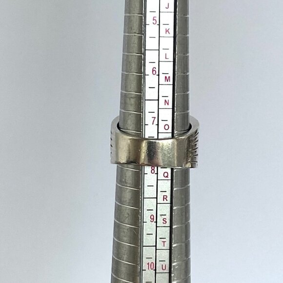 Sterling Silver 925 Marcasite 14MM Wide Band Statement Ring Size 7.5 - Picture 9 of 16